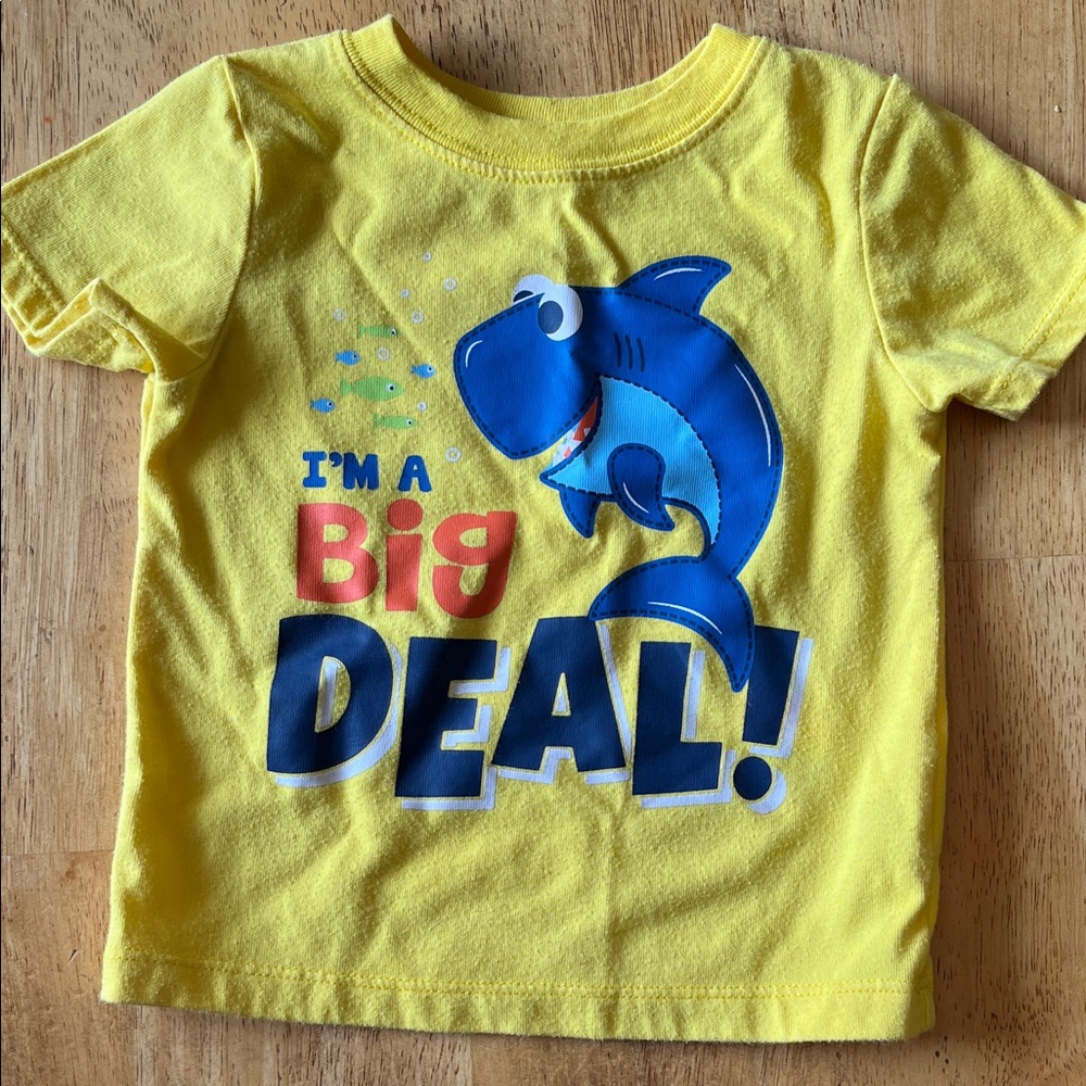 Yellow Shark Graphic Kids T-Shirt